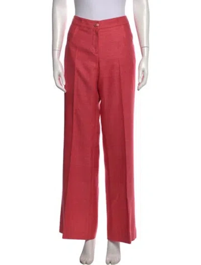 Pre-owned Chanel Vintage Straight Leg Pants In Pink