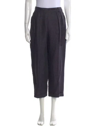 Pre-owned Chanel Vintage Straight Leg Pants In Purple