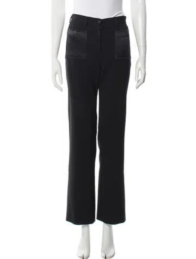 Pre-owned Chanel Vintage Straight Leg Pants W/ Tags In Black