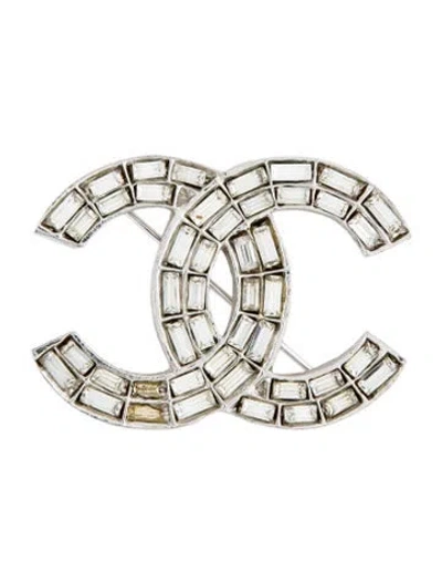 Pre-owned Chanel Vintage Strass Cc Brooch In Multi