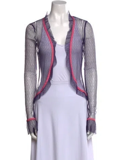 Pre-owned Chanel Vintage Striped Sweater In Purple