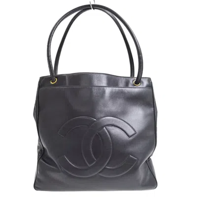 Pre-owned Chanel Vintage Timeless Cc Charm Leather Black Leather Shoulder Bag Bag ()