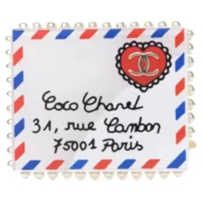 Pre-owned Chanel Vintage Unisex Brooch, 4.5cm, Excellent Condition, 21st Century In Multi