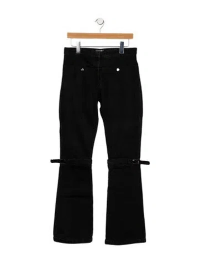 Pre-owned Chanel Vintage Wide Leg Jeans In Black
