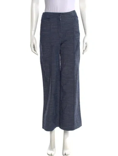 Pre-owned Chanel Vintage Wide Leg Jeans In Blue