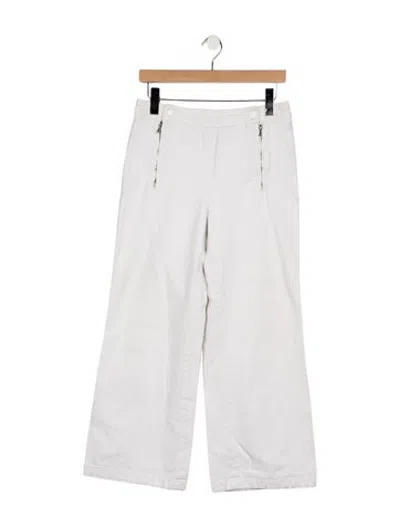 Pre-owned Chanel Vintage Wide Leg Jeans In Blue/white