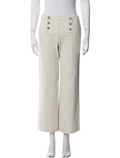Pre-owned Chanel Vintage Wide Leg Jeans In Neutral