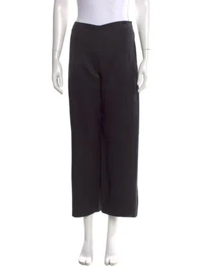 Pre-owned Chanel Vintage Wide Leg Pants In Black