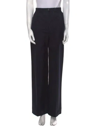 Pre-owned Chanel Vintage Wide Leg Pants In Black