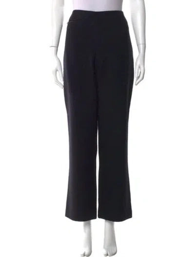 Pre-owned Chanel Vintage Wide Leg Pants In Black