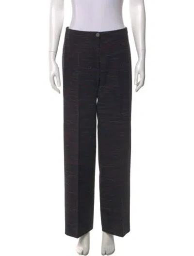 Pre-owned Chanel Vintage Wide Leg Pants In Black
