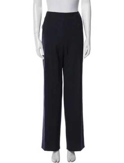 Pre-owned Chanel Vintage Wide Leg Pants In Black