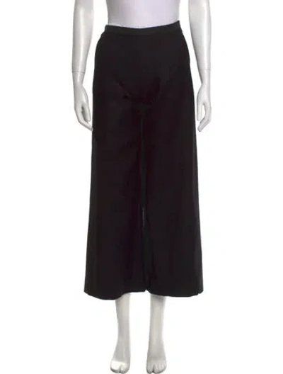 Pre-owned Chanel Vintage Wide Leg Pants In Black