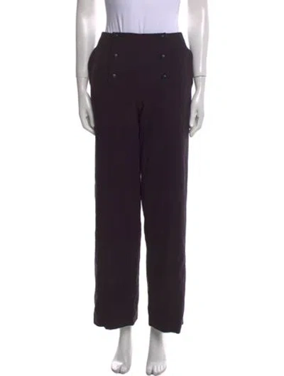 Pre-owned Chanel Vintage Wide Leg Pants In Black