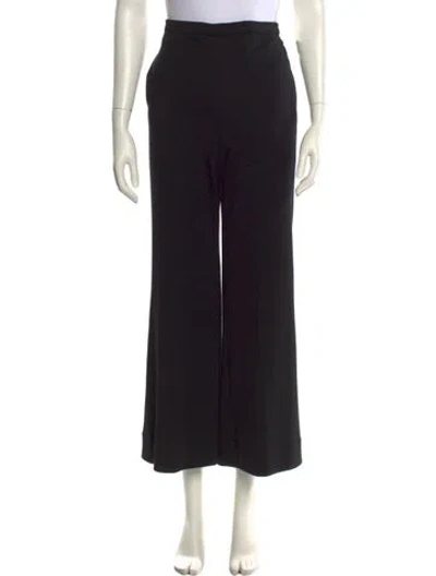 Pre-owned Chanel Vintage Wide Leg Pants In Black