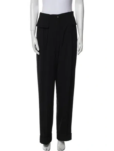 Pre-owned Chanel Vintage Wide Leg Pants In Black