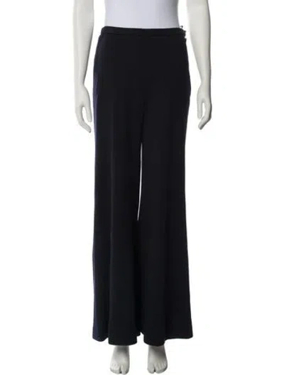 Pre-owned Chanel Vintage Wide Leg Pants In Black