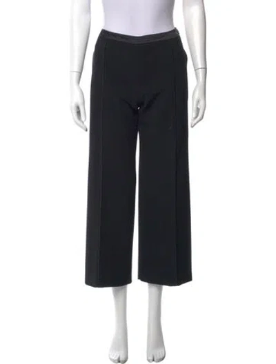 Pre-owned Chanel Vintage Wide Leg Pants In Black