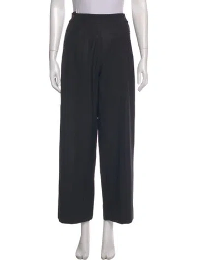 Pre-owned Chanel Vintage Wide Leg Pants In Black