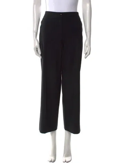 Pre-owned Chanel Vintage Wide Leg Pants In Black