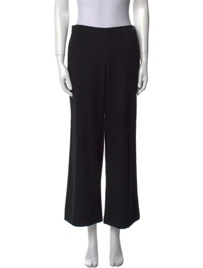 Pre-owned Chanel Vintage Wide Leg Pants In Black