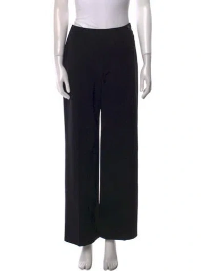 Pre-owned Chanel Vintage Wide Leg Pants In Black