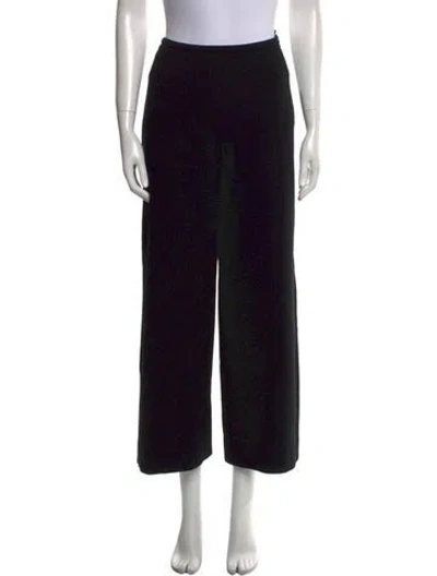 Pre-owned Chanel Vintage Wide Leg Pants In Black