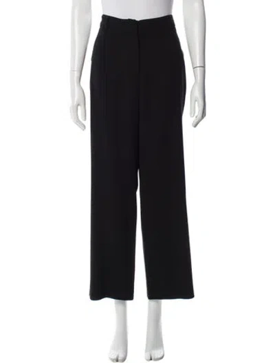 Pre-owned Chanel Vintage Wide Leg Pants In Black