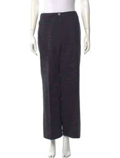 Pre-owned Chanel Vintage Wide Leg Pants In Black