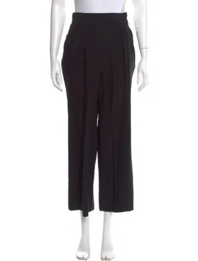 Pre-owned Chanel Vintage Wide Leg Pants In Black