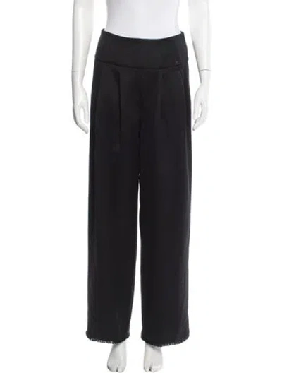 Pre-owned Chanel Vintage Wide Leg Pants In Black