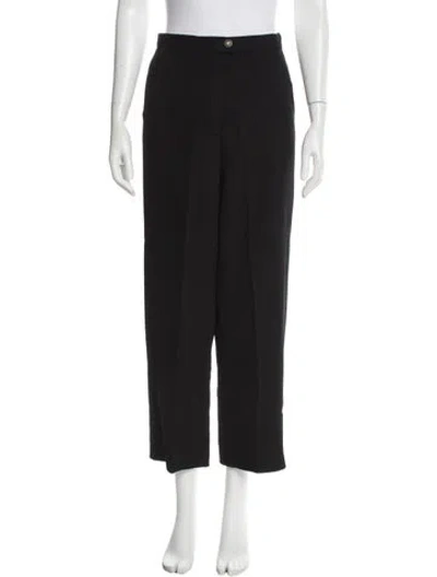 Pre-owned Chanel Vintage Wide Leg Pants In Black