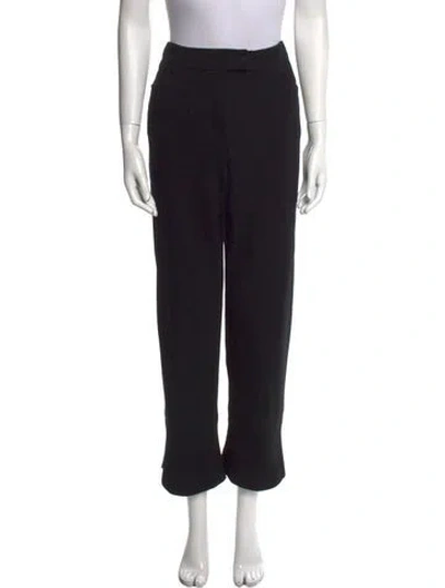 Pre-owned Chanel Vintage Wide Leg Pants In Black