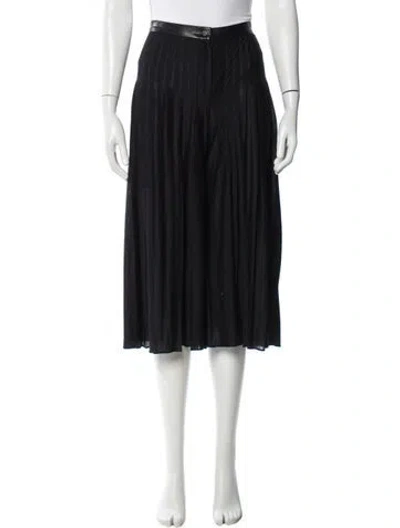 Pre-owned Chanel Vintage Wide Leg Pants In Black
