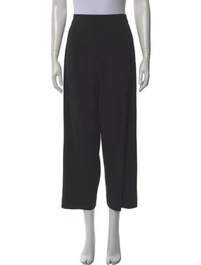 Pre-owned Chanel Vintage Wide Leg Pants In Black