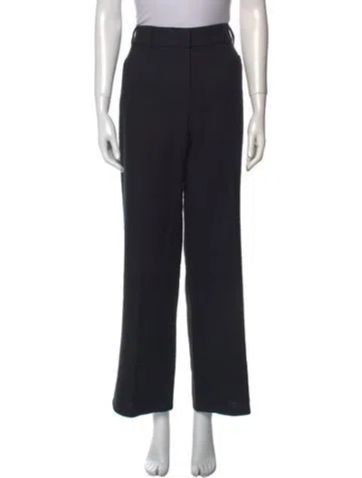Pre-owned Chanel Vintage Wide Leg Pants In Black