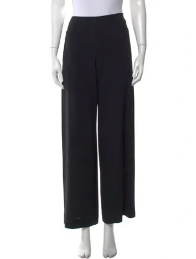 Pre-owned Chanel Vintage Wide Leg Pants In Black
