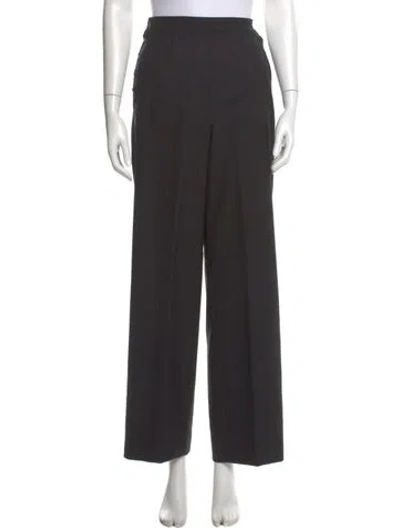 Pre-owned Chanel Vintage Wide Leg Pants In Black