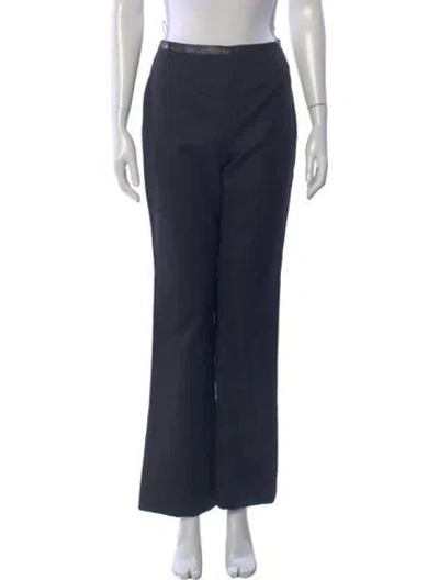 Pre-owned Chanel Vintage Wide Leg Pants In Black
