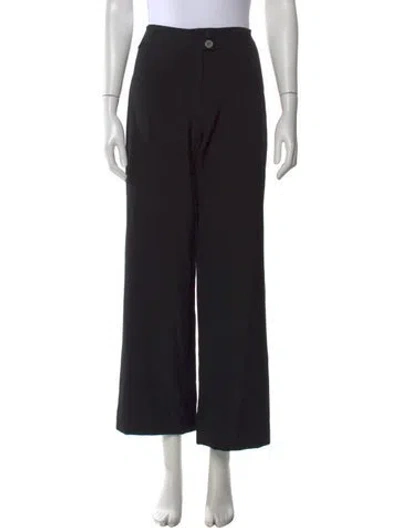 Pre-owned Chanel Vintage Wide Leg Pants In Black