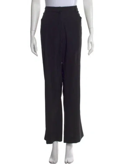 Pre-owned Chanel Vintage Wide Leg Pants In Black