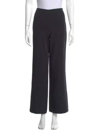 Pre-owned Chanel Vintage Wide Leg Pants In Black