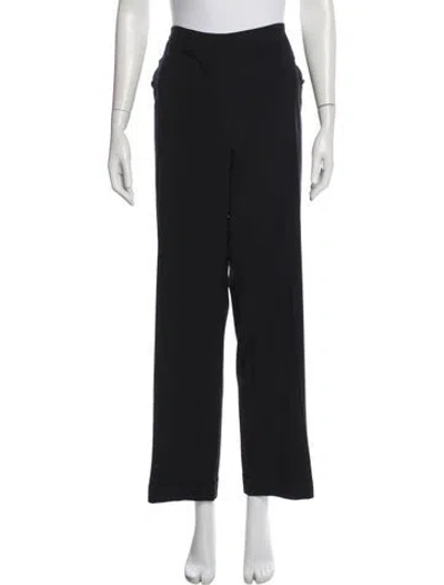 Pre-owned Chanel Vintage Wide Leg Pants In Black