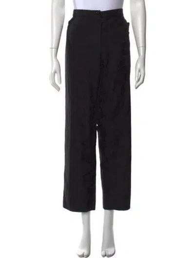 Pre-owned Chanel Vintage Wide Leg Pants In Black