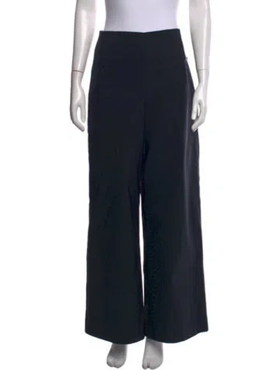 Pre-owned Chanel Vintage Wide Leg Pants In Black