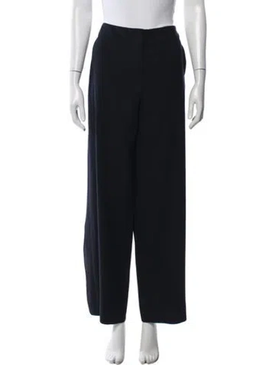 Pre-owned Chanel Vintage Wide Leg Pants In Black