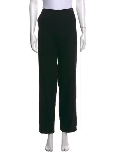 Pre-owned Chanel Vintage Wide Leg Pants In Black