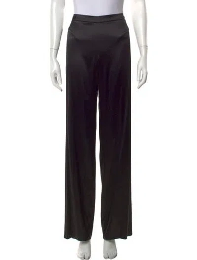 Pre-owned Chanel Vintage Wide Leg Pants In Black