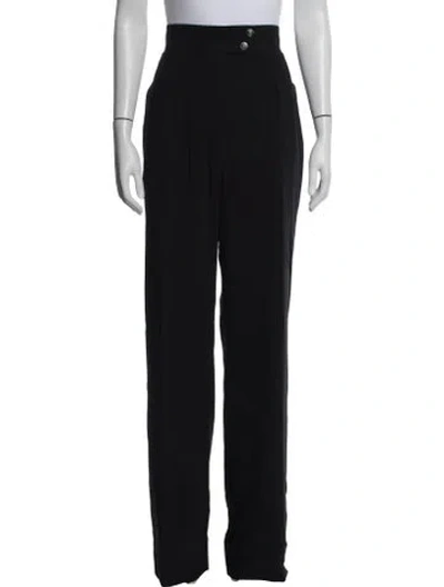 Pre-owned Chanel Vintage Wide Leg Pants In Black
