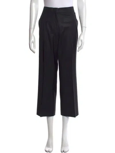 Pre-owned Chanel Vintage Wide Leg Pants In Black